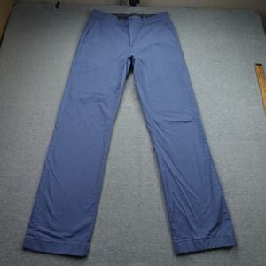ROWM Chino Pants Mens 32x32 Blue Casual Stretch Straight Leg Trousers